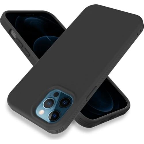 Drop Protection Thick Silicone Phone Case for iPhone 12 Pro Max 12Pro Shockproof Matte Soft Back Cover Shell