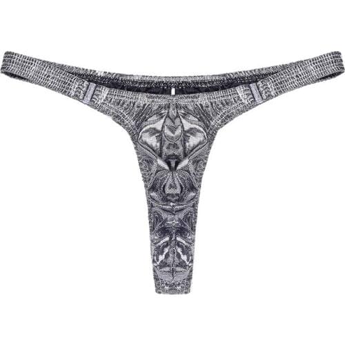 Gay Temptation Sexy Bright Color Patent Leather Narrow Edge Raised Pouch Sexy Underpants Low Waist Unbuttonable Mens Thong