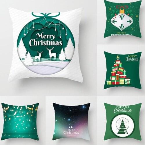 2020 Christmas Decorative Pillowcases Polyester Merry Christmas Throw Pillow Case Cover Santa Claus Elk Pillowcase ZT16