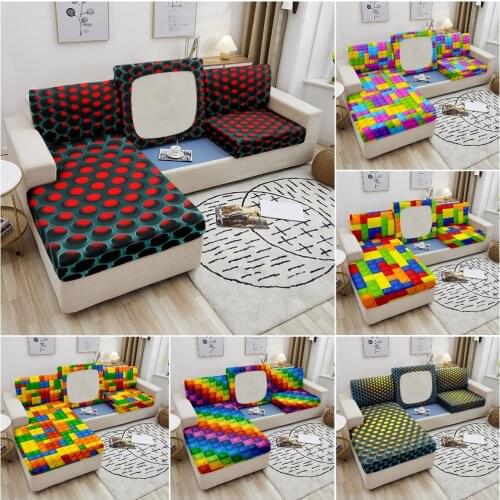 3D Sofa Seat Cushion Covers for Living Room Corner Sofa Seat Cover Elastic Couch Slipcovers Sofa Furniture Protector funda sofa