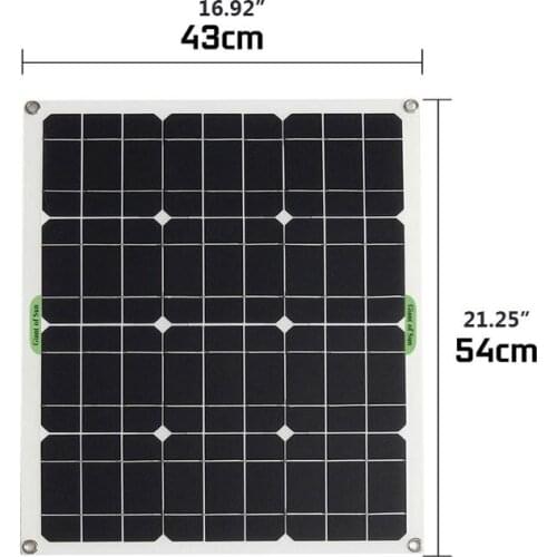 50W Portable Solar Outdoor Power Generation Board Waterproof Solar Panel