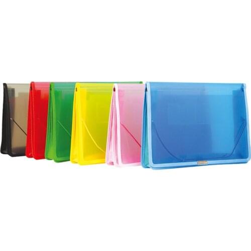 A4 Plastic Expanding File Wallet Document Organizer with Flap and Cord Closure 2.8" Expansion File Folder for Home School