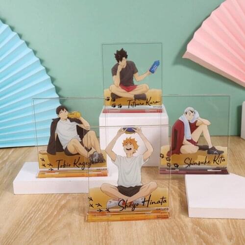 Anime Haikyuu!! Acrylic Stand Model Desk Plate Toy Double Side Figures Printed Comic Exhabition Decor Ornaments 12cm