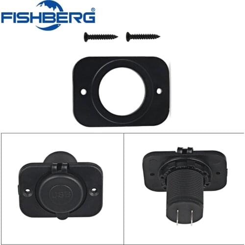 FISHBERG 1PCS Car Modification 12V USB Car Charger Car Voltmeter Automatic Cigarette Lighter Panel Dingle Hole Panel Base