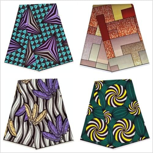 New arrival African wax prints fabric Ankara 100% cotton wax high quality real wax for Nigerian wedding party women dress