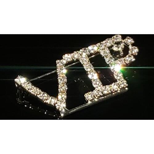 Bling English Letters Lapel Pin Handmade "VIP" Word Brooch Pin Rhiestone Brooch Jewelry&Gift WHOLESALE