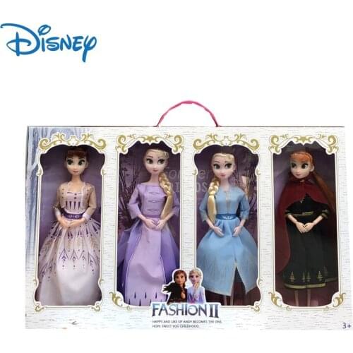 Disney Frozen 2 Princess Elsa Anna Action Figure Toy Set Cute Cartoon Anime Figures Doll Girls Collection Dolls Kids Toys Gifts