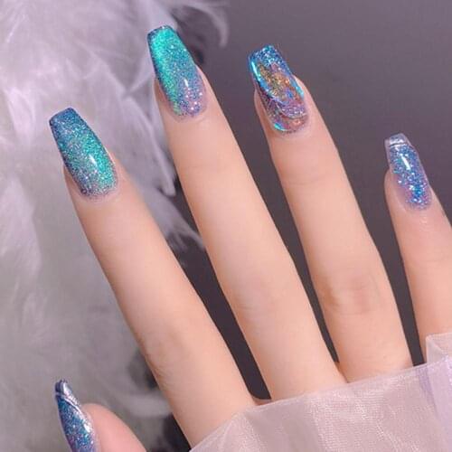 10ml Smoothies Style Nail Gel Polish Cat Eye Effect Multiple Colors Aurora Glitter Sequins Soak Off UV Nails Art Gel for Female