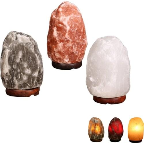 Himalayan Salt Lamp White Red Gray Salt Lamp Crystal Salt Lamp Night Light Warm White Light Salt Lamp