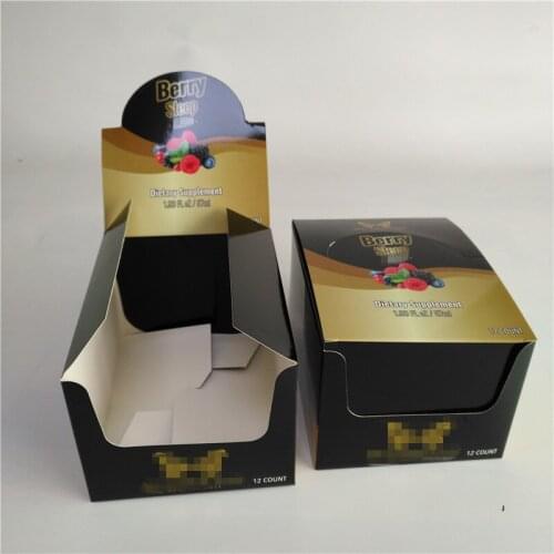 LOGO Printed Paper Cardboard Boxes Kraft Paperboard Ginger Lemon Flavor Energy Bars Packaging Counter Display Box