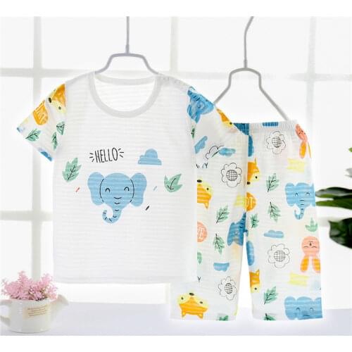 Toddler Girls Summer Clothes Shorts For Children Fashion Clothing Boys Baby T-Shirt Tops Pajama Newborn Home Wear Sets 2 Pcs