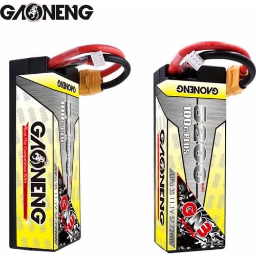 GNB 11.1v 5200mAh 100C PLUS LiPo Battery For Remote Control Car Racing Spare Parts With Shell Upgrade LiHV 3S Battery