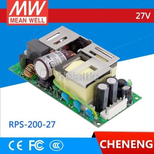 MEAN WELL original RPS-200-27 27V 7.5A meanwell RPS-200 27V 202.5W Single Output Green Medical Type