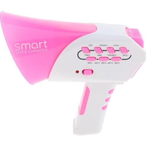 Mini Pink Voice Changer Toy with 7 Different Voice Modes and 5 DIY Music Modes, Kids Halloween Party Supplies
