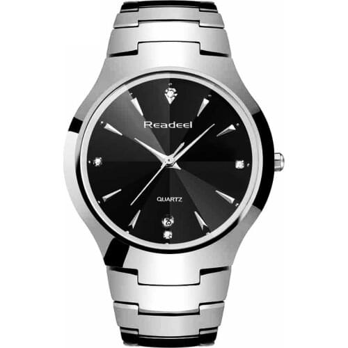 Readeel Mens Watches Top Brand Luxury Tungsten Men Full Steel Watch Fashion Business Watch Quartz Waterproof relogio masculino