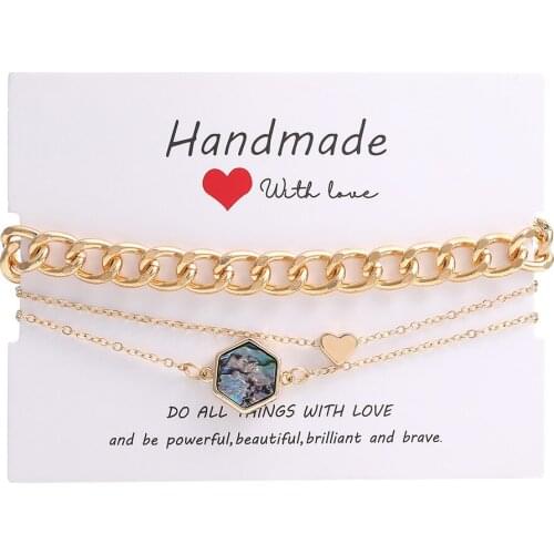 Fashion Mixed Bracelet Set Bohemian Multi-layer Beaded Bracelet Bangles for Women Vintage Trendy Chain Strand Rope Bracelet Gift