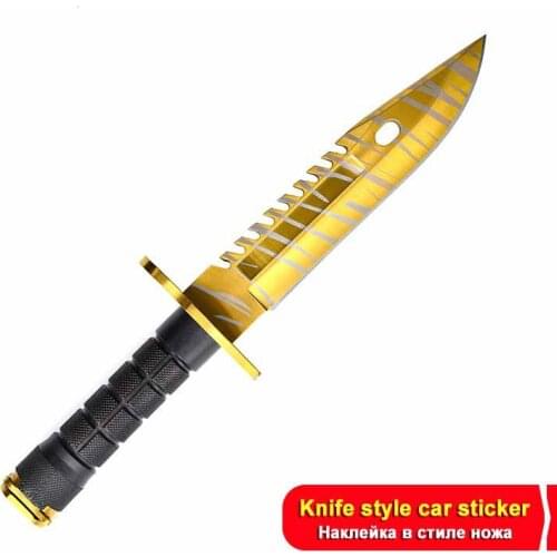 17cm*17cm For CSGO Skin M9 Knives Auto Decal DIY Bumper Decoration Car Repair Sticker Vinyl Scratch-proof Decor
