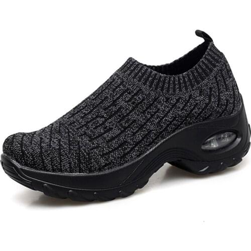 2020 New Women Shoes Autumn Causal Flat Shoes Flying Woven Sports Sets Of Feet Shoes Fashion Comfort Socks Shoes Women Plus Size