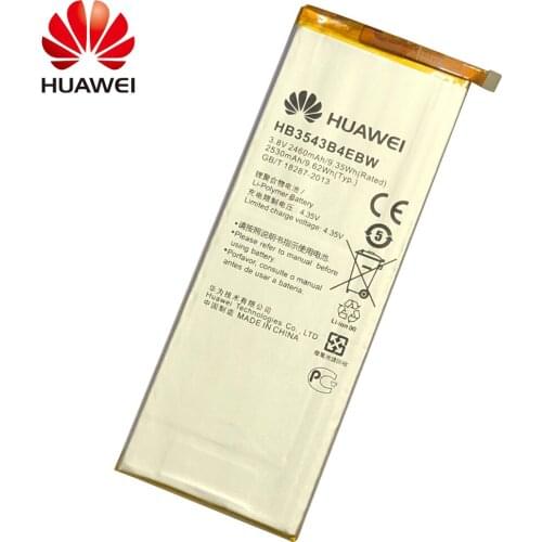 New Original Battery Huawei P7 HB3543B4EBW Rechargeable 2460mAh Backup Battery for Huawei P7