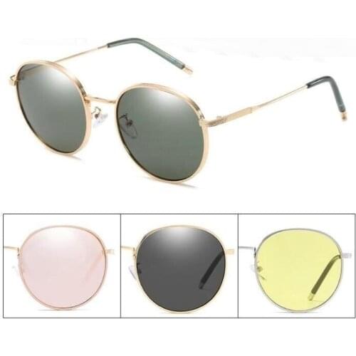 New Brand Designer Classic Polarized Round Sunglasses Men Small Vintage Retro John Lennon Glasses Women Driving Metal Eyewear