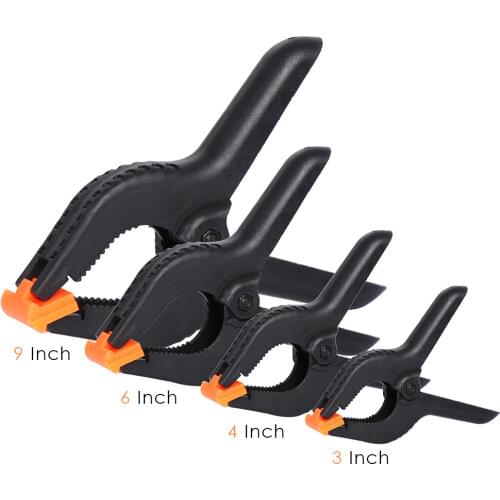 2" 3" 4" 6" inch Plastic Nylon Woodworking Clamp Spring Clip Wood Toggle Clamps Carpentry for Photo Studio Background DIY Tools