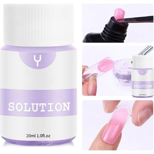 Poly Extension Nail Gel Liquid For Soak off UV LED Gel Nail Brush Slice Tip Gel Nail Polish Manicure Acrylic Gel Slip Solution#E