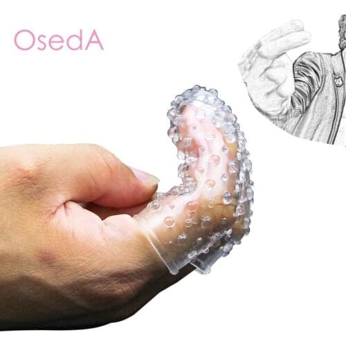 Hot Dual Finger Sleeves Condoms Sex Toys For Woman G-spot Vagina Clitoris Stimulation Strapon Erotic AV Porn Adults Products