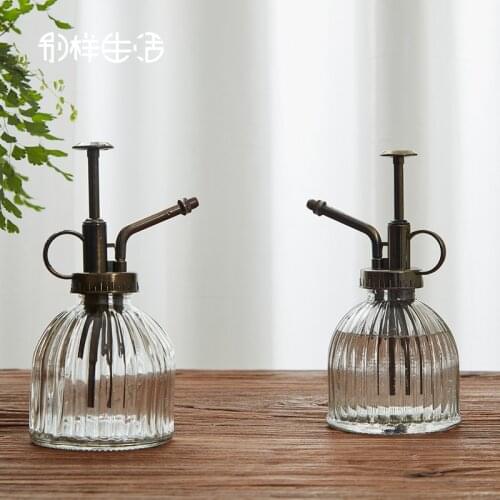 Durable Transparent Glass Garden Watering Pot Portable Plants Flowers Watering Kettle Spray Bottle Mister Sprayer Garden Tools