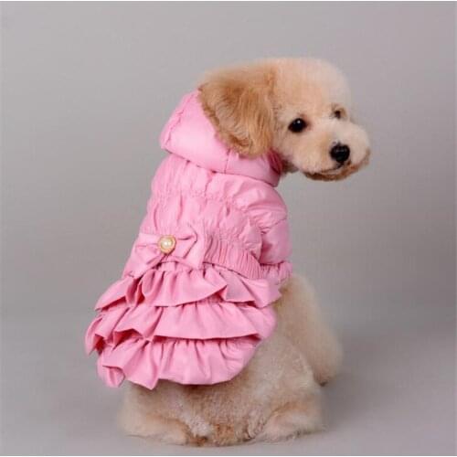 Luxury Dog Coat Pet Jacket Cotton-Padded Clothes Warm Winter Dress Outerwear Costume Windproof Overcoat For Small & Large Dog