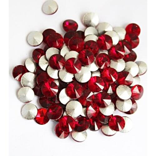 Siam Crystal Rhinestone Strass Non Hotfix Rhinestones 6mm 10pcs Round Crystals DIY 3D Nail Art Gems decoration