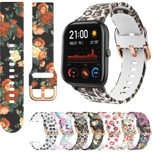 Silicone canvas Strap for Xiaomi huami Amazfit Bip S/Stratos 2 2S 3/GTS/GTR 47MM 42 Watch Band for Huawei Watch GT GT2 Straps