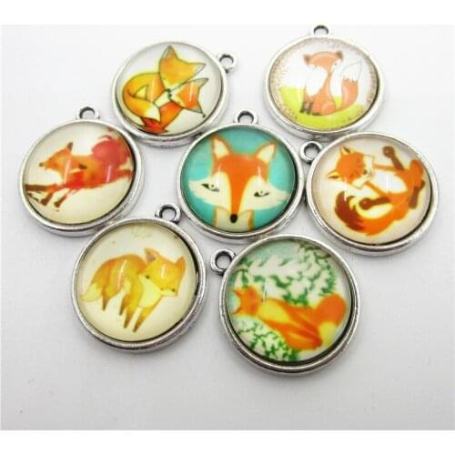 Mix Designs 10pcs Cartoon Prince Fox Charms Dangle Charms Hanging Charms DIY Bracele&bangles Jewelry Accessory Floating Charm