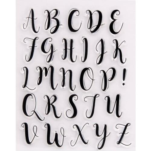 WAX SEAL Silicone Clear Stamps For Scrapbooking STENSICLS BIG LETTERS DIY PAPER Album Cards MAKING Transparent RUBBER Stamp