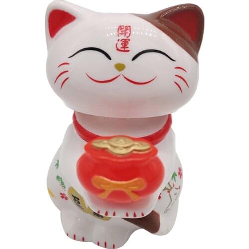 Solar Powered Dancing Toy Cute Bobblehead Fortune Cat Sun Dancer D