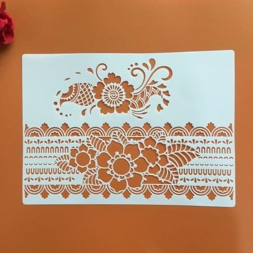 A4 29 *21cm Mandala stencils for diy scrapbooking plastic stencil for cake decorating wall stencil patterns for painting