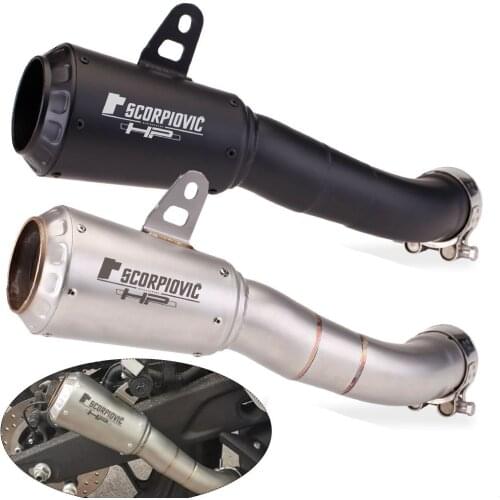 YZF-R3 YZF-R25 MT-03 Motorcycle Exhaust muffler Mid link Pipe Slip on Ak Laser Tail for Yamaha R3 R25 2014-2018 MT03 2016-2018