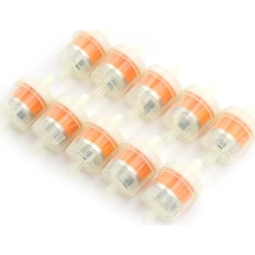 10PCS Car Dirt Pocket Bike Oil Filter Petrol Gas Gasoline Liquid Fuel Filter For Scooter Motorcycle Motorbike Motor Tool Parts