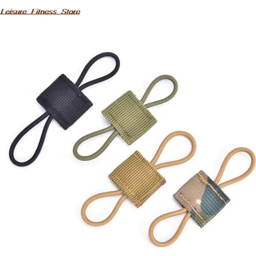 2pcs Tactical Elastic Ribbon Buckle Binding Retainer For PTT Antenna Stick Pipe