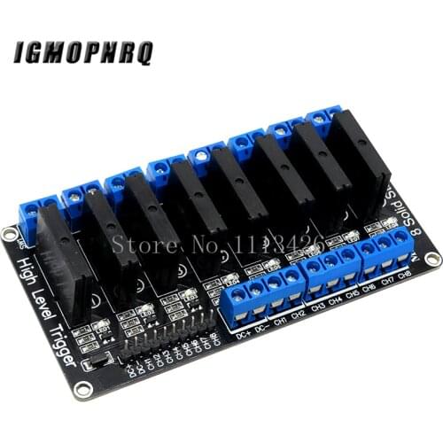 1pcs 8 Channel 5V DC Relay Module Solid State Low Level SSR AVR DSP