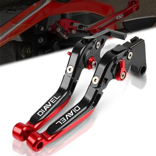 Motorcycle Clutch Brake Levers Accessories FOR DUCATI DIAVEL CARBON 2011-2015 2014 CNC Aluminum Handbrake Extendable Adjustable