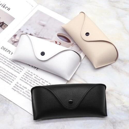 PU Leather Eyewear Cases Cover for Sunglasses Womens Eyeglasses Case Men Reading Glasses Box With Metal Buckle Eyewear Cases