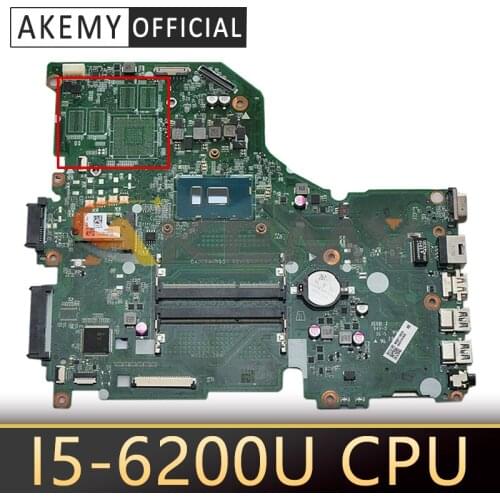 DA0ZRWMB6G0 E5-574 F5-572 V3-575G Motherboard For Acer Aspire V3-575 F5-572G E5-574G Laptop Mainboard With I5-6200U CPU Tested