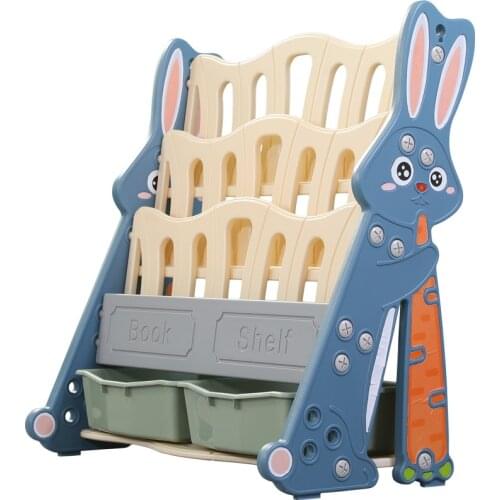 Baby Bookshelf Children Picture Bookshelf Toddler Floor Cartoon Plastic Storage Rack Simple Kindergarten Small Bookcase shelves