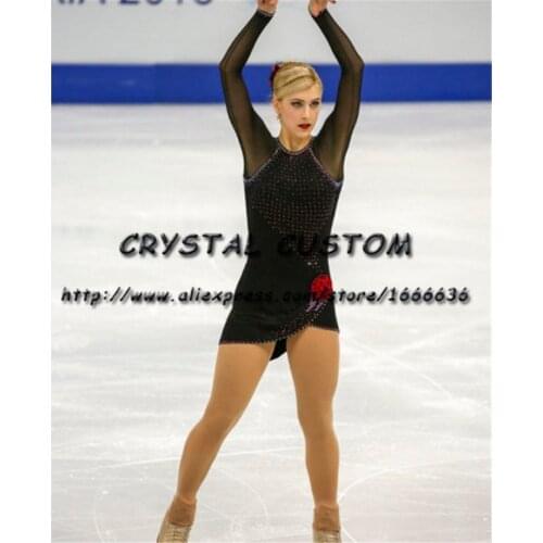Crystal Custom Figure Skating Dress Girls New Brand Ice Skating Clothes For Competition DR4615