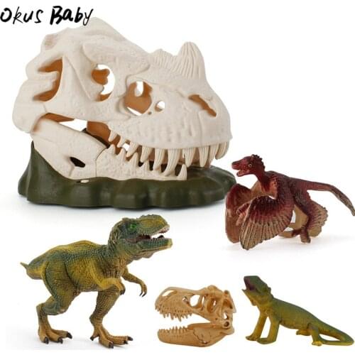 Simulation Bone Dinosaur Toys Skull Archaeological Discovery Montessori Educational Toy Dinosaur Skull Spray Toys Sharp Teeth