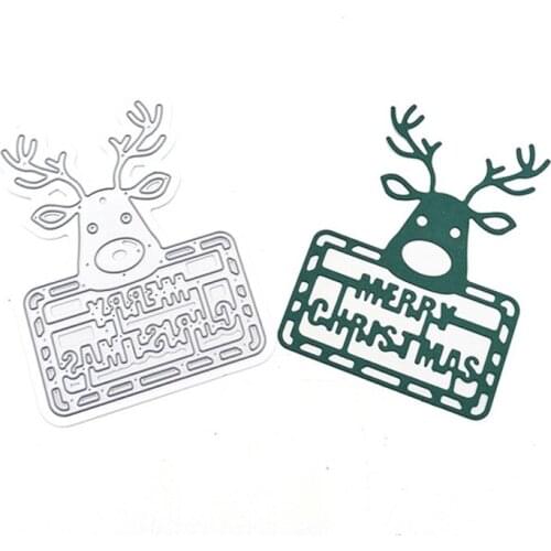 Julyarts Elk Frame Cutting Dies New Stencils For Crafts Merry Christmas Metal Stitches Cutting Dies Stencils