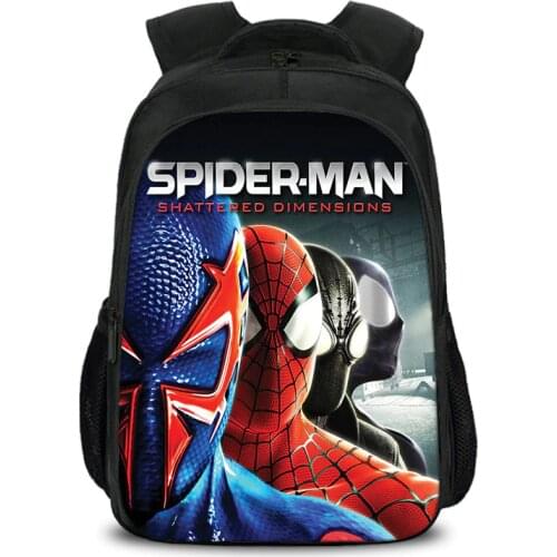 Hot sale spider-man children cartoon schoolbag nylon 3D Waterproof Schoolbag Teenagers Student backpack Travel Bag Mochila