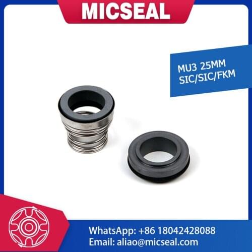 MU3 - 25MM Mechanical Seal - SIC/SIC/FKM