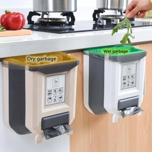 Trash can,Cubo de basura plegable para cocina,armario de cocina, puerta,cubo basura,coche,inodoro,almacenamiento de residuos