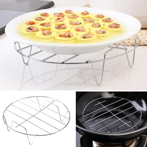 Stainless Steel Steamer Steaming Rack Pot Pan Cooling Stand Kitchen Drying Tray High Leg Anti Scalding Food Vegetable Steam